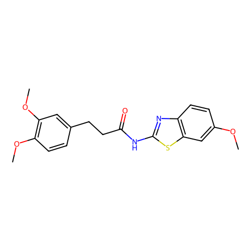 3-(3,4-dimethoxyphenyl)-N-(6-methoxy-1,3-benzothiazol-2-yl)propanamide structure