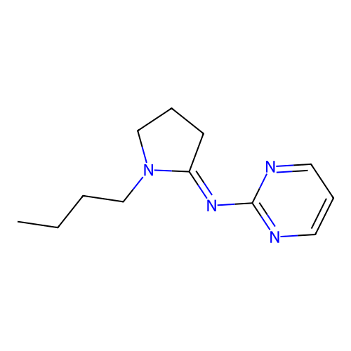 2-Pyrimidinamine, N-(1-butyl-2-pyrrolidinylidene)- structure