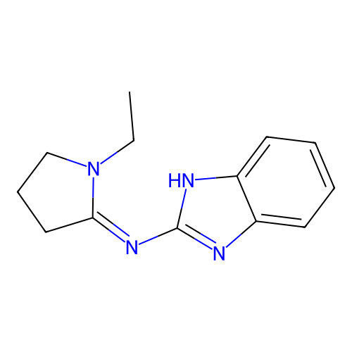 N-(1H-benzimidazol-2-yl)-1-ethylpyrrolidin-2-imine structure