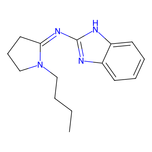 1H-Benzimidazol-2-amine, N-(1-butyl-2-pyrrolidinylidene)- structure