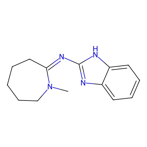 1H-Benzimidazol-2-amine, N-(hexahydro-1-methyl-2H-azepin-2-ylidene)- structure