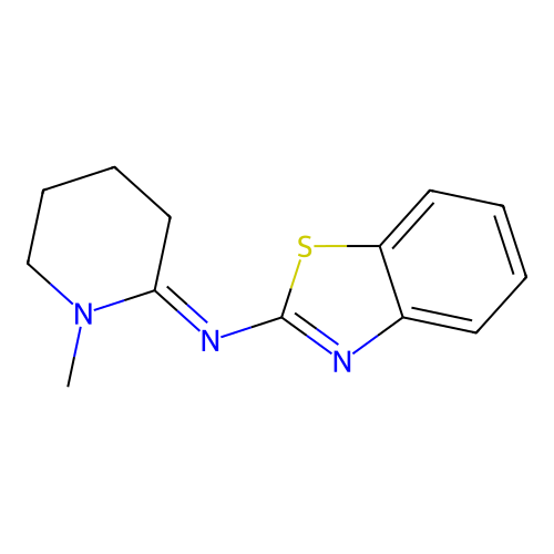 N-(1,3-benzothiazol-2-yl)-1-methylpiperidin-2-imine structure