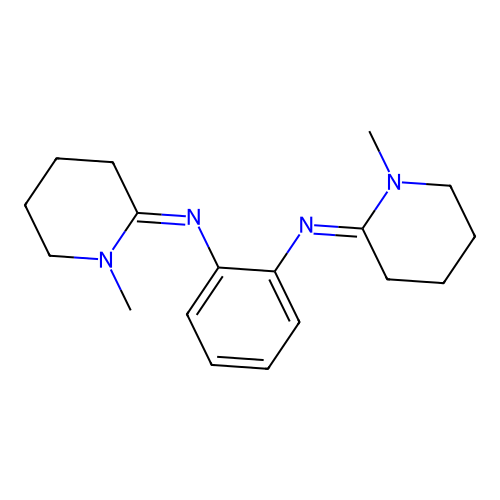 N,N'-Bis(1-methyl-2-piperidinylidene)-1,2-benzenediamine structure