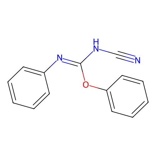Phenyl n'-cyano-n-phenylimidocarbamate structure