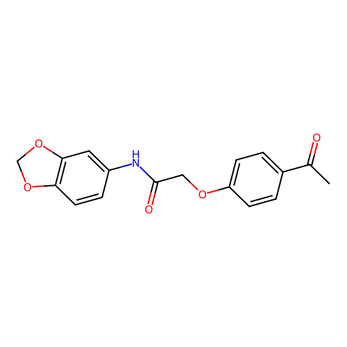 2-(4-Acetylphenoxy)-N-1,3-benzodioxol-5-ylacetamide structure