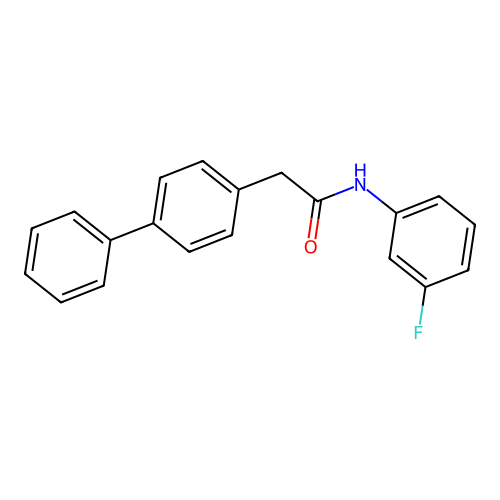 N-(3-fluorophenyl)-2-(4-phenylphenyl)acetamide structure