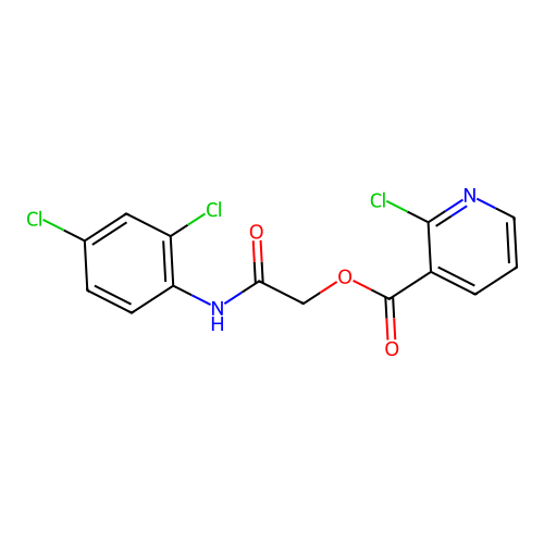 [(2,4-Dichlorophenyl)carbamoyl]methyl 2-chloropyridine-3-carboxylate structure