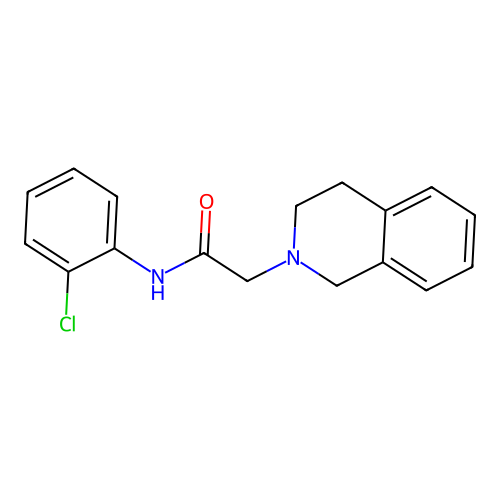 N-(2-chlorophenyl)-2-(3,4-dihydro-1H-isoquinolin-2-yl)acetamide structure