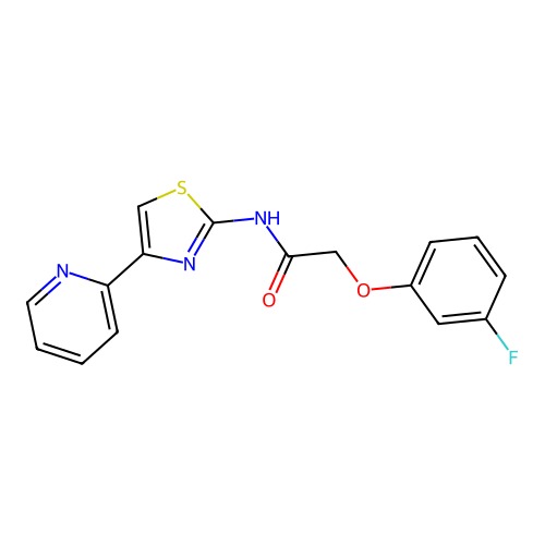 2-(3-Fluorophenoxy)-N-[4-(pyridin-2-YL)-1,3-thiazol-2-YL]acetamide structure