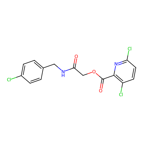 {[(4-Chlorophenyl)methyl]carbamoyl}methyl 3,6-dichloropyridine-2-carboxylate structure