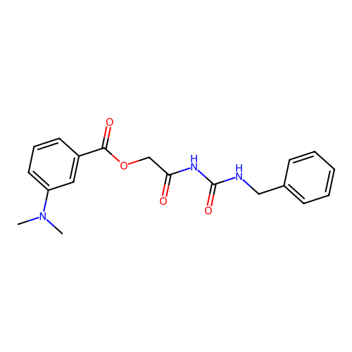 [2-(Benzylcarbamoylamino)-2-oxoethyl] 3-(dimethylamino)benzoate structure