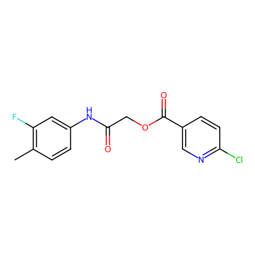 [(3-Fluoro-4-methylphenyl)carbamoyl]methyl 6-chloropyridine-3-carboxylate structure