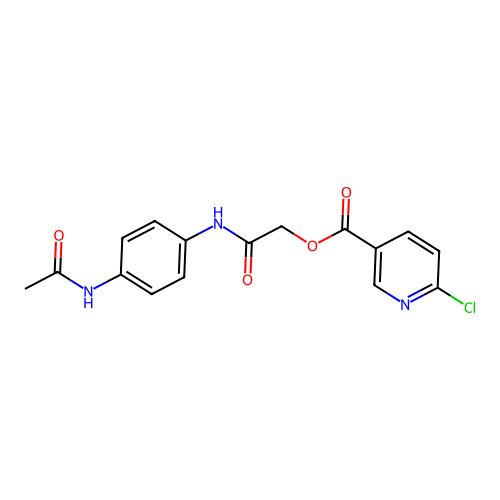 [(4-Acetamidophenyl)carbamoyl]methyl 6-chloropyridine-3-carboxylate structure