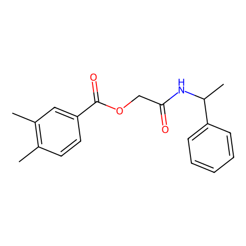 [2-Oxo-2-(1-phenylethylamino)ethyl] 3,4-dimethylbenzoate structure