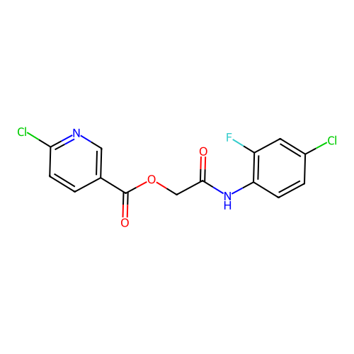 [(4-Chloro-2-fluorophenyl)carbamoyl]methyl 6-chloropyridine-3-carboxylate structure