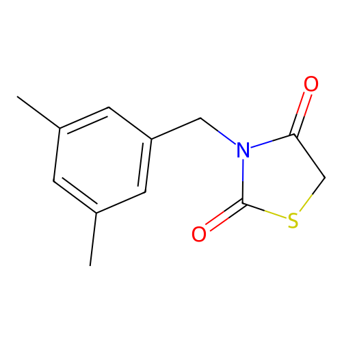 3-[(3,5-Dimethylphenyl)methyl]-1,3-thiazolidine-2,4-dione structure