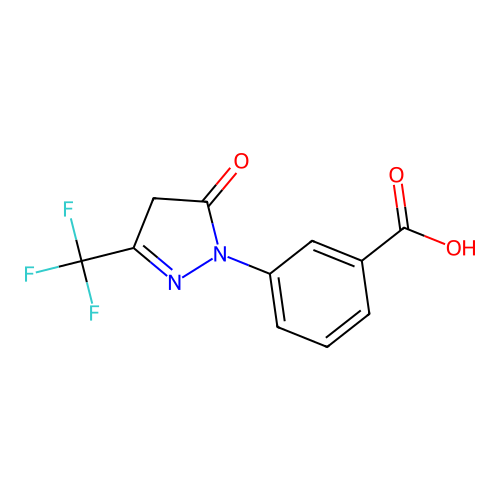 3-[5-oxo-3-(trifluoromethyl)-4H-pyrazol-1-yl]benzoic Acid structure