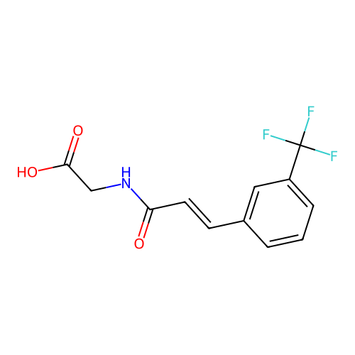 Glycine, N-[1-oxo-3-[3-(trifluoromethyl)phenyl]-2-propenyl]- structure
