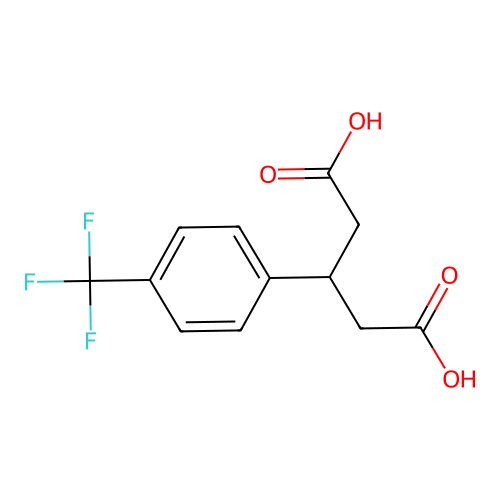 3-[4-(Trifluoromethyl)phenyl]pentanedioic acid structure