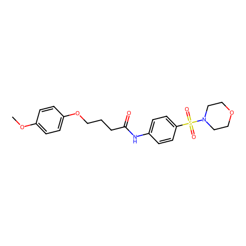 4-(4-methoxyphenoxy)-N-(4-morpholin-4-ylsulfonylphenyl)butanamide structure