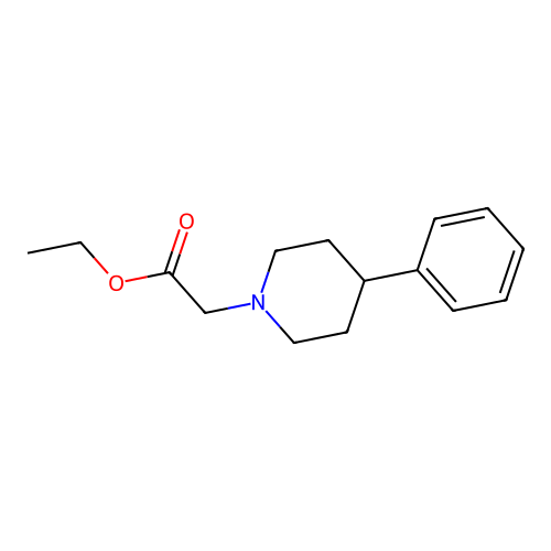 Ethyl 2-(4-phenylpiperidino)acetate structure