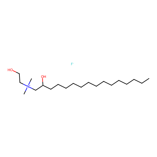 (2-Hydroxyethyl)(2-hydroxyhexadecyl)dimethylammonium fluoride structure