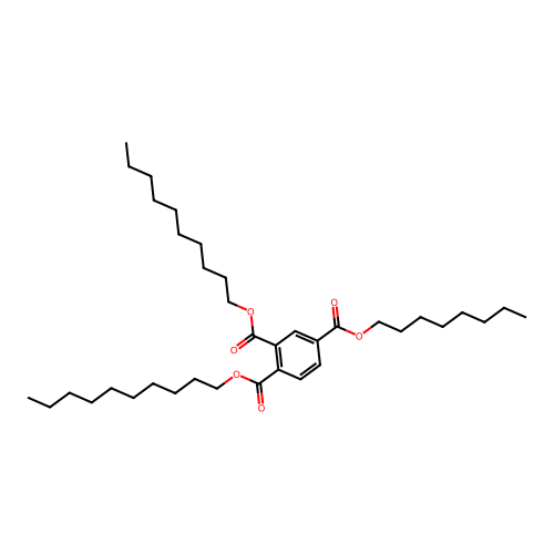 1-O,2-O-didecyl 4-O-octyl benzene-1,2,4-tricarboxylate structure