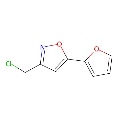 3-(Chloromethyl)-5-(furan-2-yl)-1,2-oxazole structure