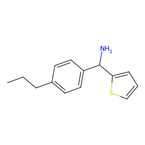 (4-Propylphenyl)(thiophen-2-yl)methanamine structure