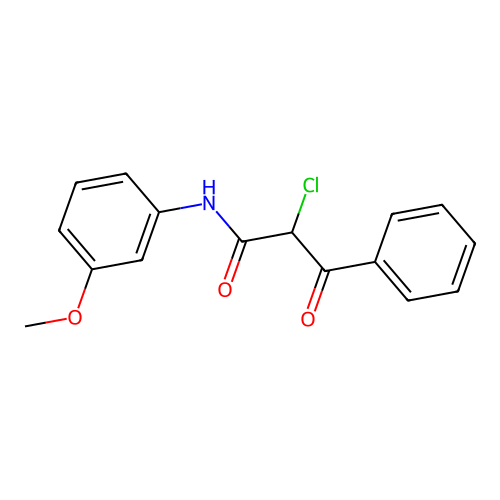 2-chloro-N-(3-methoxyphenyl)-3-oxo-3-phenylpropanamide structure