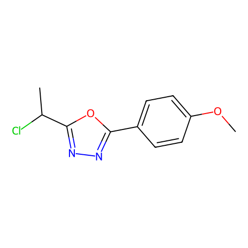 2-(1-Chloroethyl)-5-(4-methoxyphenyl)-1,3,4-oxadiazole structure
