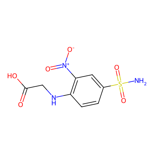 2-[(2-Nitro-4-sulfamoylphenyl)amino]acetic acid structure