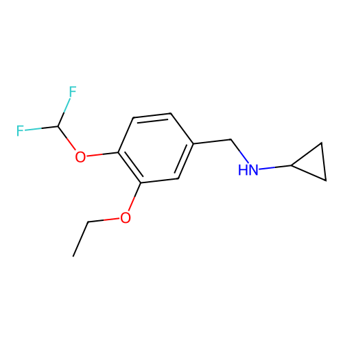 N-{[4-(Difluoromethoxy)-3-ethoxyphenyl]methyl}cyclopropanamine structure
