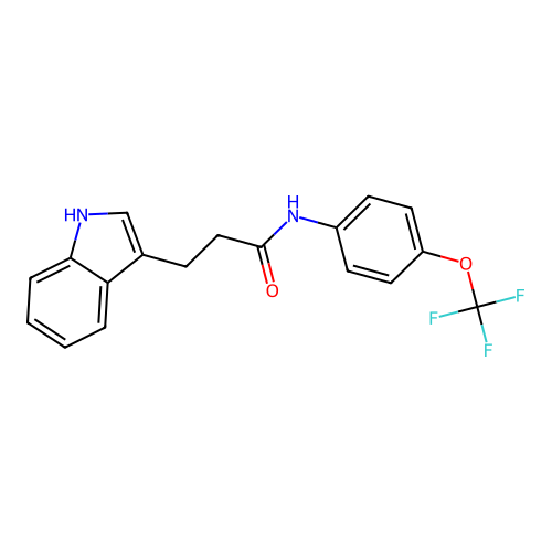 3-(1H-indol-3-yl)-N-[4-(trifluoromethoxy)phenyl]propanamide structure