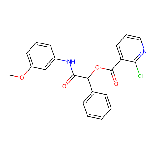 [(3-Methoxyphenyl)carbamoyl](phenyl)methyl 2-chloropyridine-3-carboxylate structure