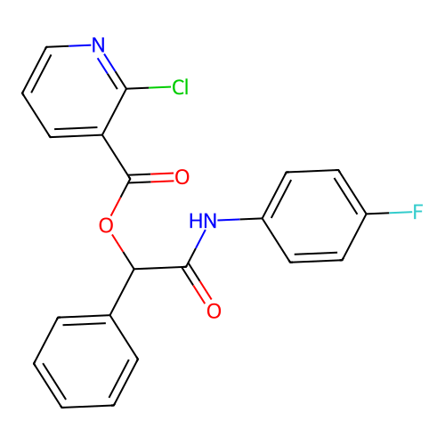 [(4-Fluorophenyl)carbamoyl](phenyl)methyl 2-chloropyridine-3-carboxylate structure