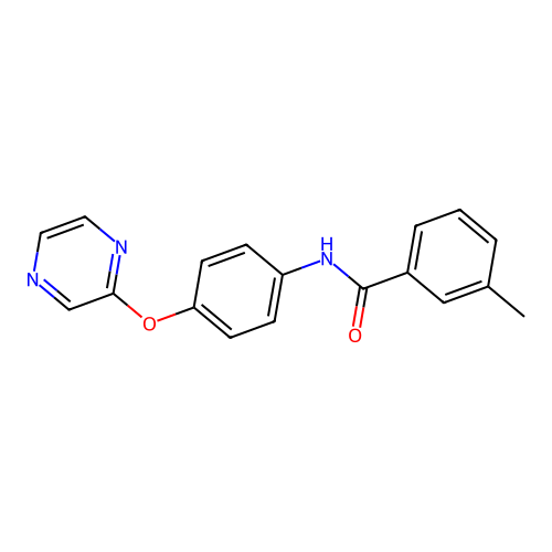 3-methyl-N-(4-pyrazin-2-yloxyphenyl)benzamide structure