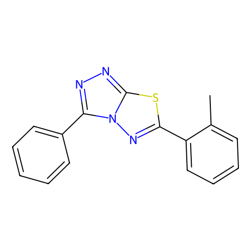 6-(2-Methylphenyl)-3-phenyl[1,2,4]triazolo[3,4-b][1,3,4]thiadiazole structure