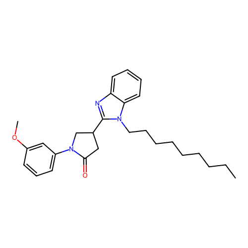 1-(3-methoxyphenyl)-4-(1-nonyl-1H-benzimidazol-2-yl)pyrrolidin-2-one structure