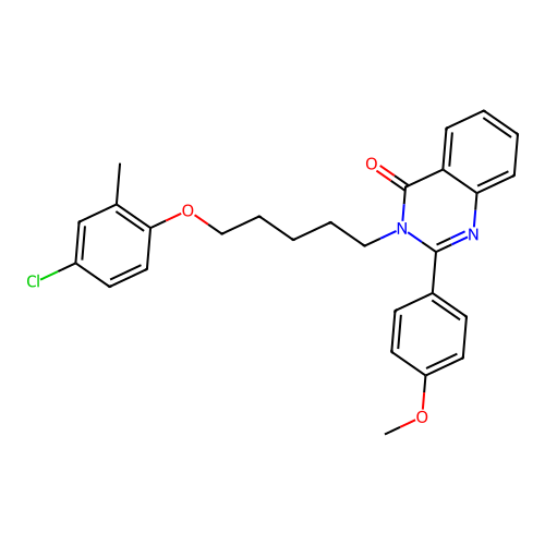 3-(5-(4-chloro-2-methylphenoxy)pentyl)-2-(4-methoxyphenyl)quinazolin-4(3H)-one structure
