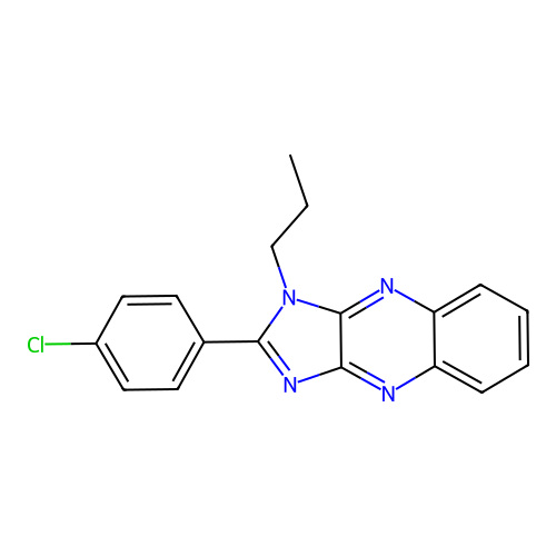 2-(4-chlorophenyl)-1-propyl-1H-imidazo[4,5-b]quinoxaline structure
