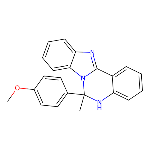 6-(4-Methoxyphenyl)-6-methyl-5,6-dihydrobenzimidazo[1,2-c]quinazoline structure
