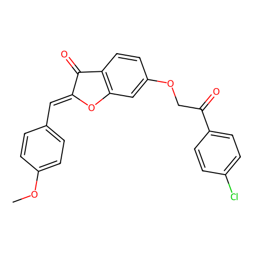(Z)-6-(2-(4-chlorophenyl)-2-oxoethoxy)-2-(4-methoxybenzylidene)benzofuran-3(2H)-one structure