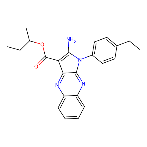 butan-2-yl 2-amino-1-(4-ethylphenyl)-1H-pyrrolo[2,3-b]quinoxaline-3-carboxylate structure