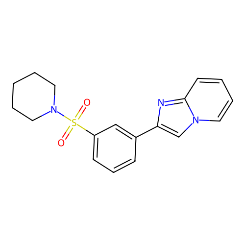 2-(3-Piperidin-1-ylsulfonylphenyl)imidazo[1,2-a]pyridine structure