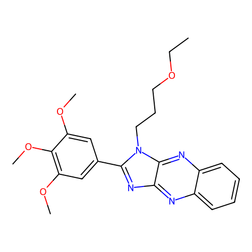 1-(3-ethoxypropyl)-2-(3,4,5-trimethoxyphenyl)-1H-imidazo[4,5-b]quinoxaline structure