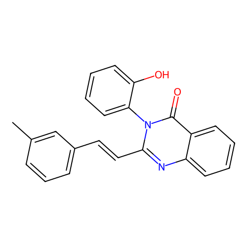 3-(2-hydroxyphenyl)-2-[(E)-2-(3-methylphenyl)ethenyl]quinazolin-4(3H)-one structure