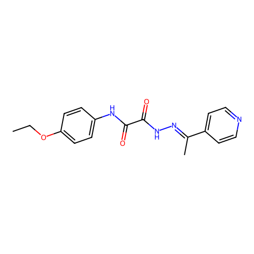 N-(4-ethoxyphenyl)-N'-[(E)-1-pyridin-4-ylethylideneamino]oxamide structure
