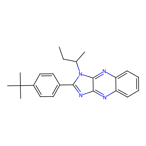 1-(butan-2-yl)-2-(4-tert-butylphenyl)-1H-imidazo[4,5-b]quinoxaline structure