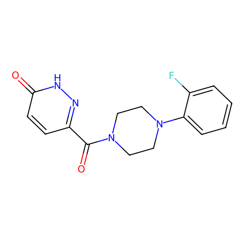 6-(4-(2-fluorophenyl)piperazine-1-carbonyl)pyridazin-3(2H)-one structure
